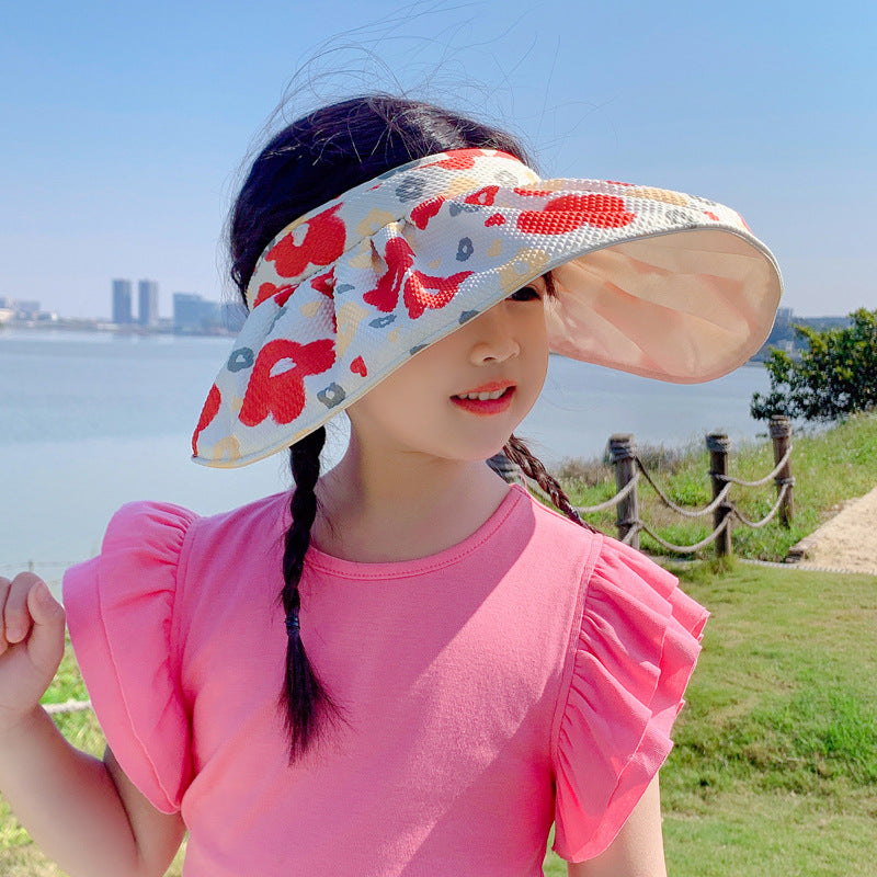 Wholesale Polyester Children's Printed Sunscreen Empty Hat